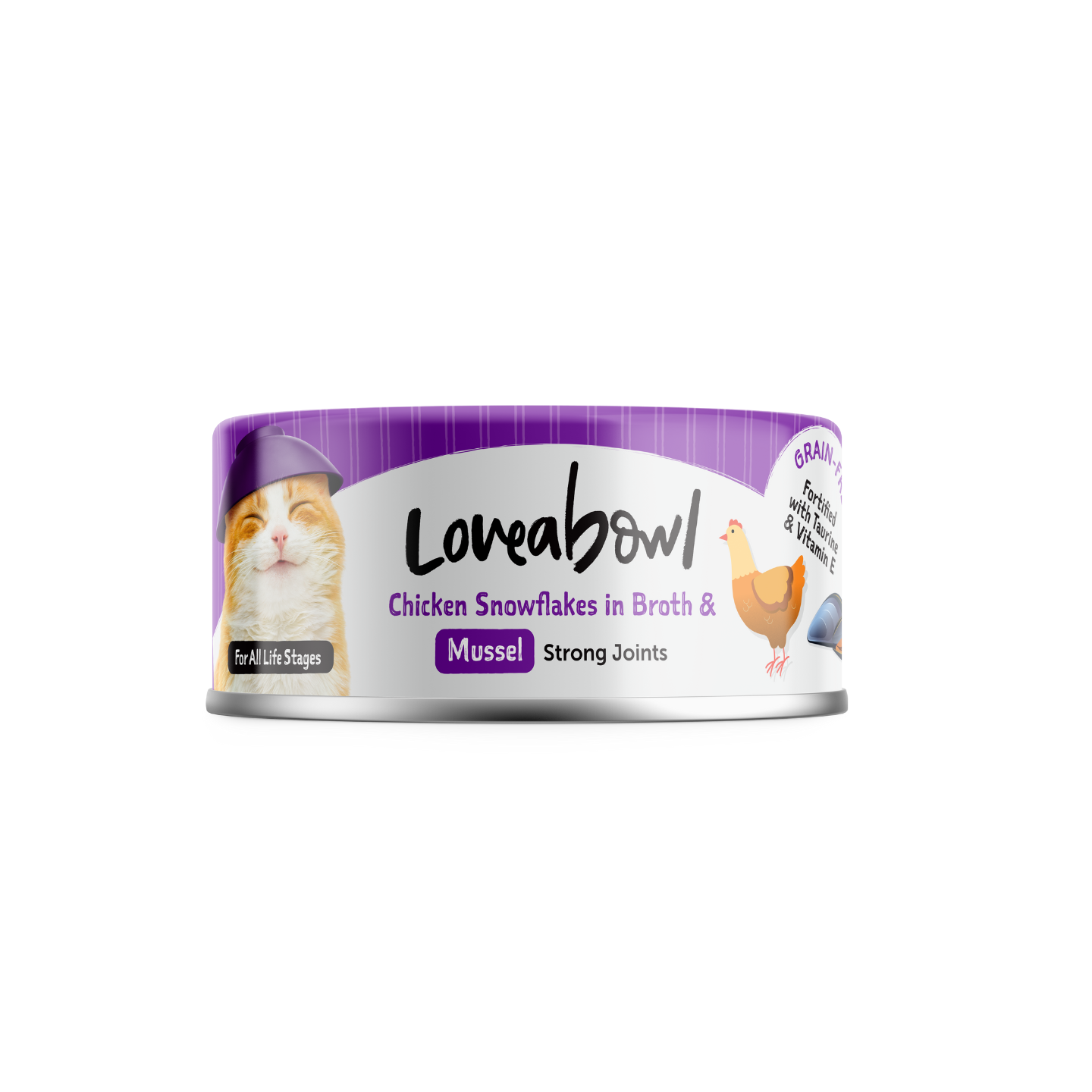 24 Cans Loveabowl Chicken Snowflakes In Broth With Mussel 70g Singapore