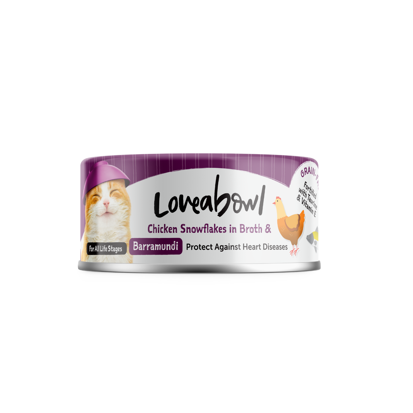 24 Cans Loveabowl Chicken Snowflakes In Broth With Barramundi 70g Singapore
