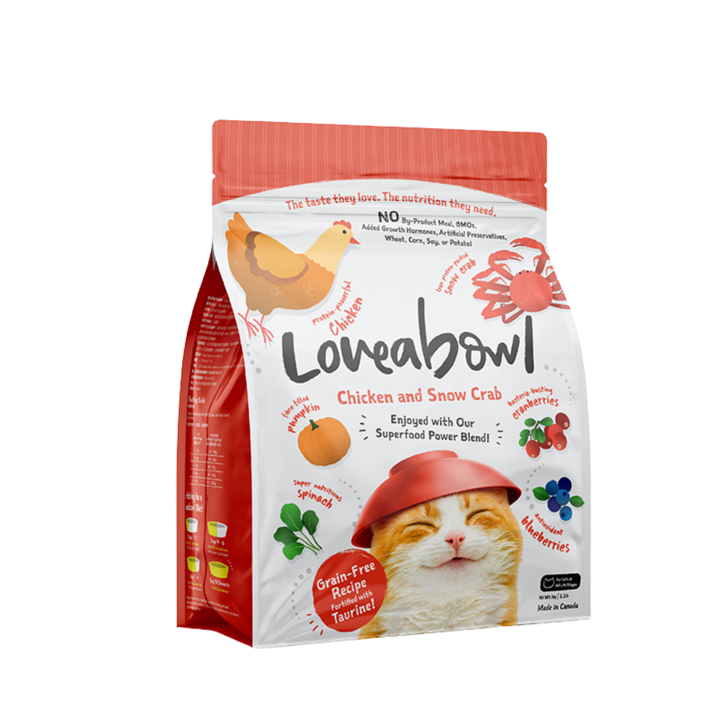 Loveabowl Grain-Free Chicken Snow Crab Dry Cat Food 1kg Singapore