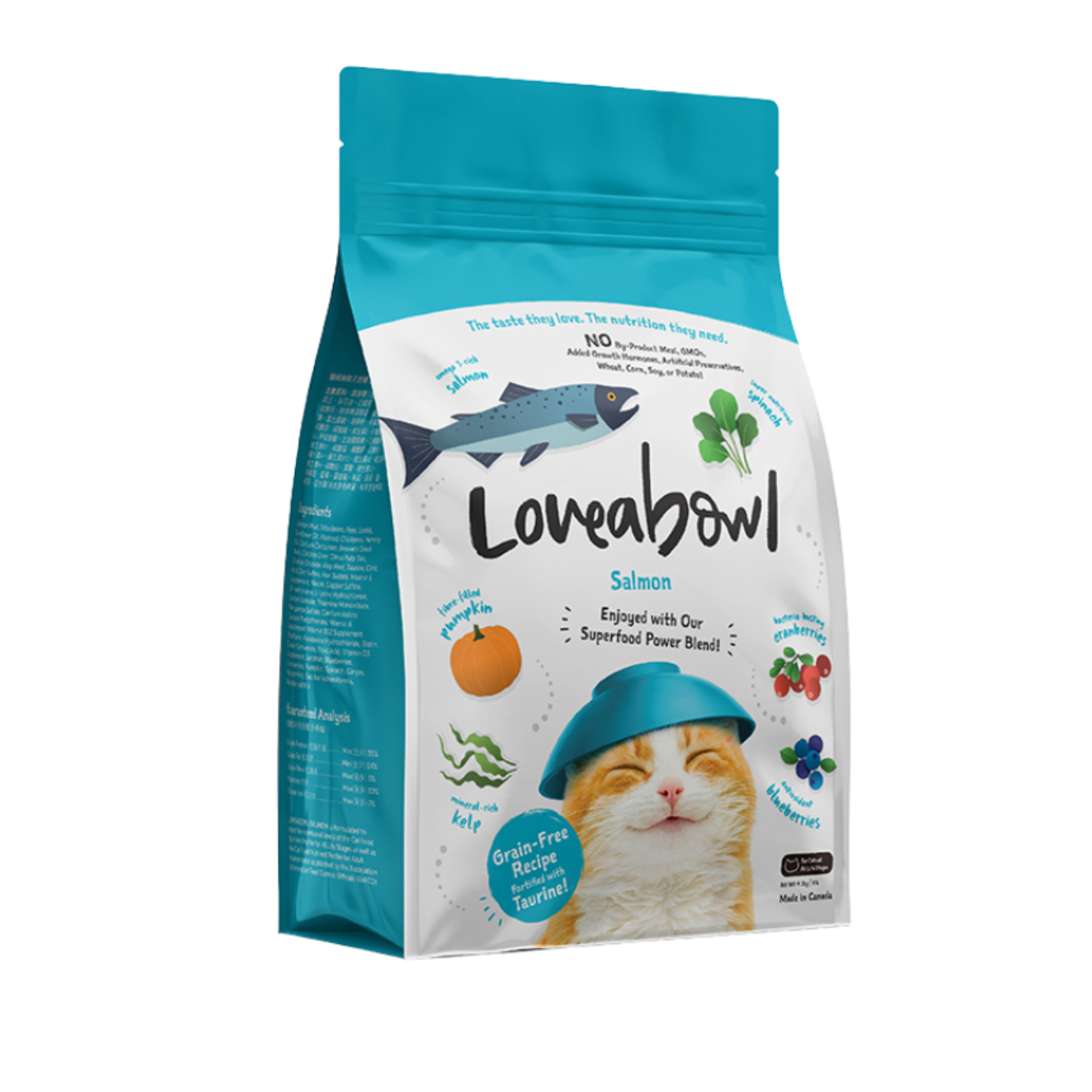 Loveabowl Grain-Free Salmon Dry Cat Food 9lbs Singapore