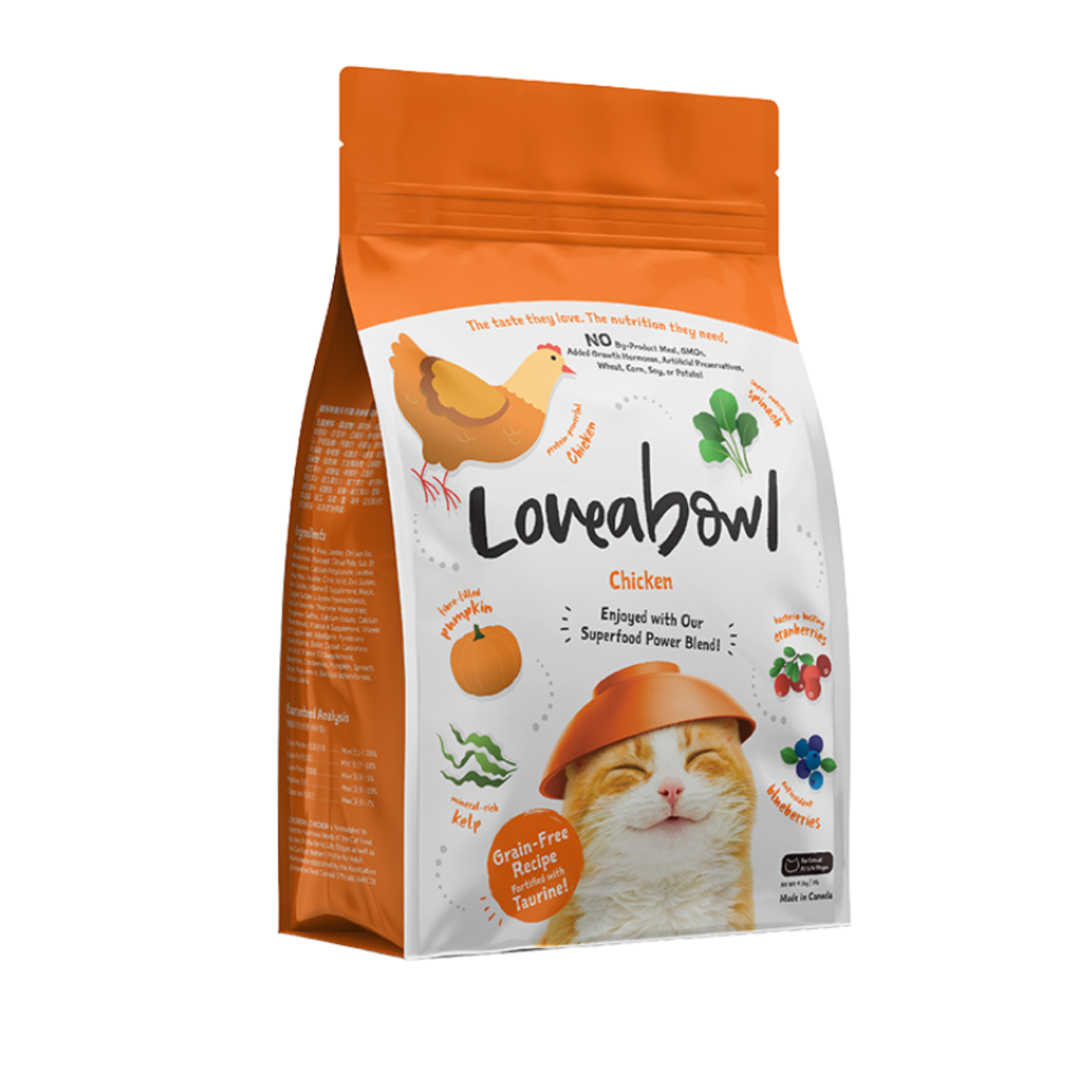 Loveabowl Grain-Free Chicken Dry Cat Food 9lbs Singapore