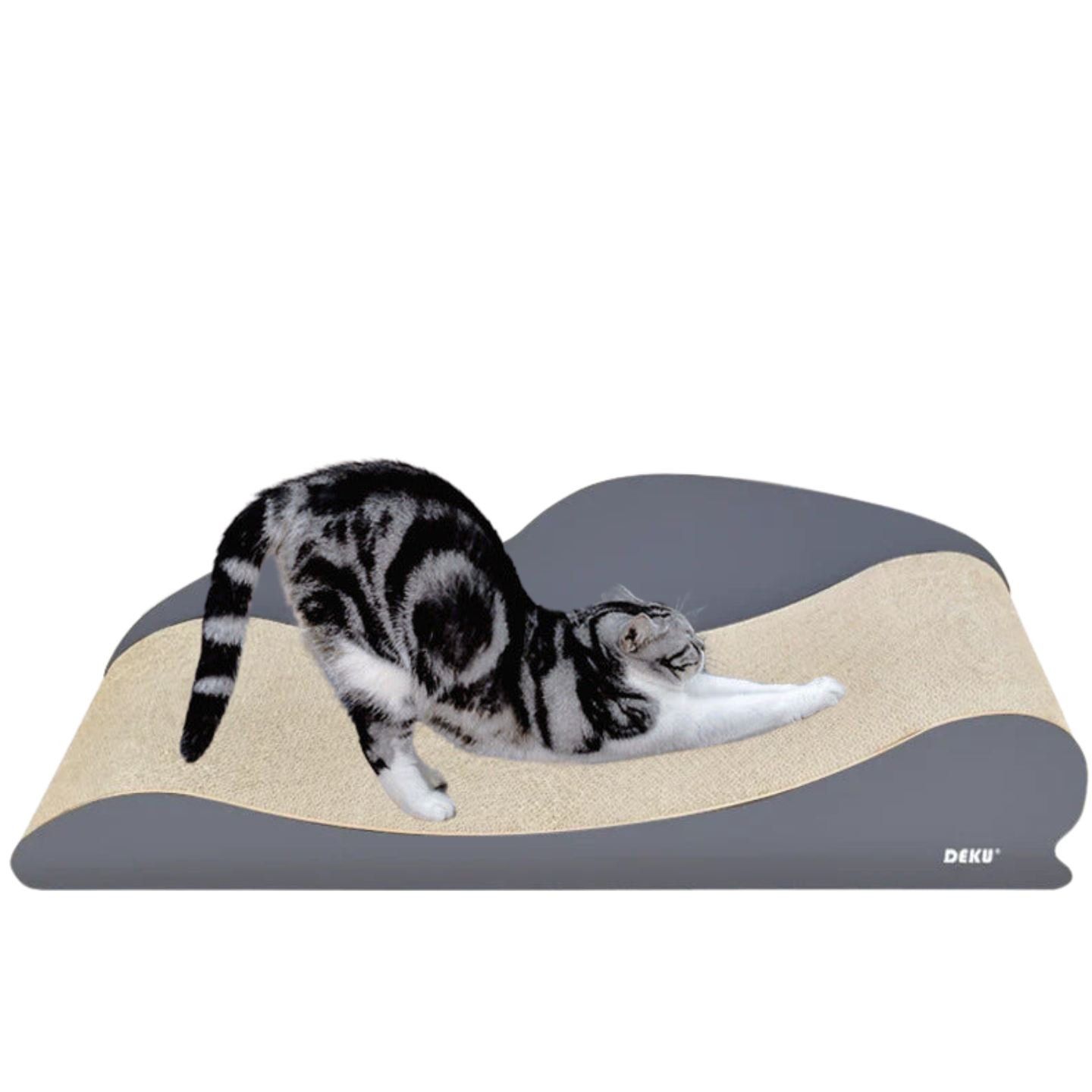 Grey Wood Lounger 100cm Premium Cat Scratch Bed Singapore