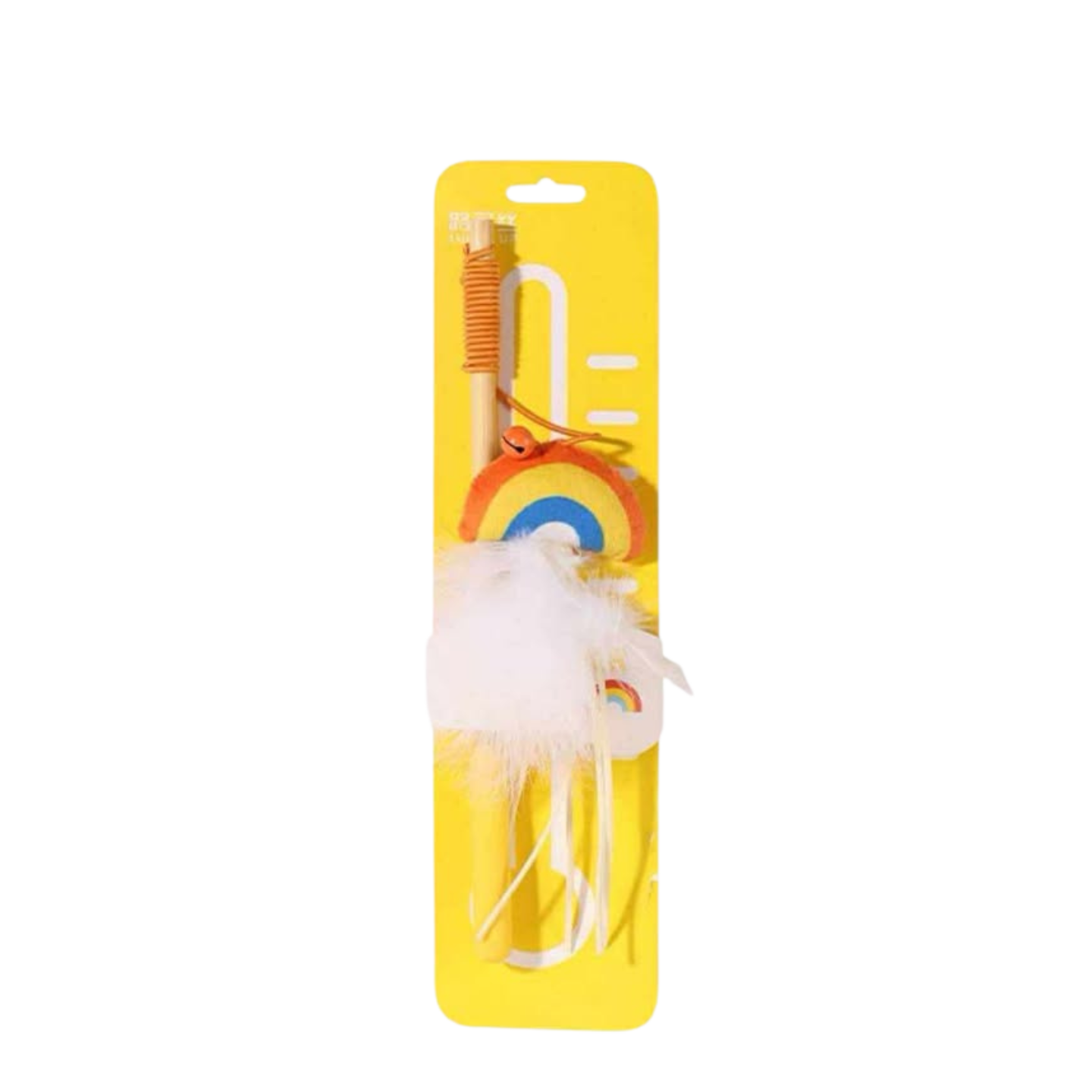 Luuks Up Colorful Cat Teaser Wand Yellow Weather 30cm Singapore