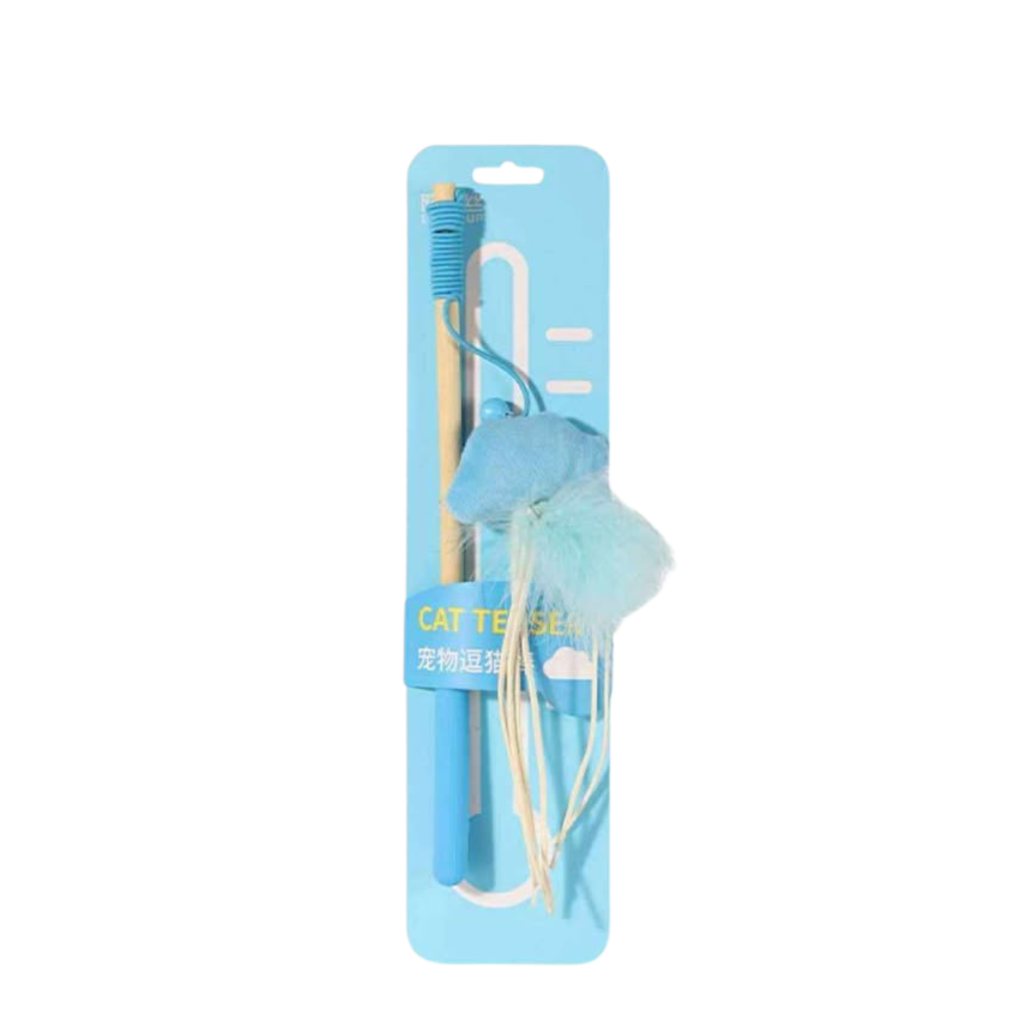Luuks Up Colorful Cat Teaser Wand Blue Weather 30cm Singapore