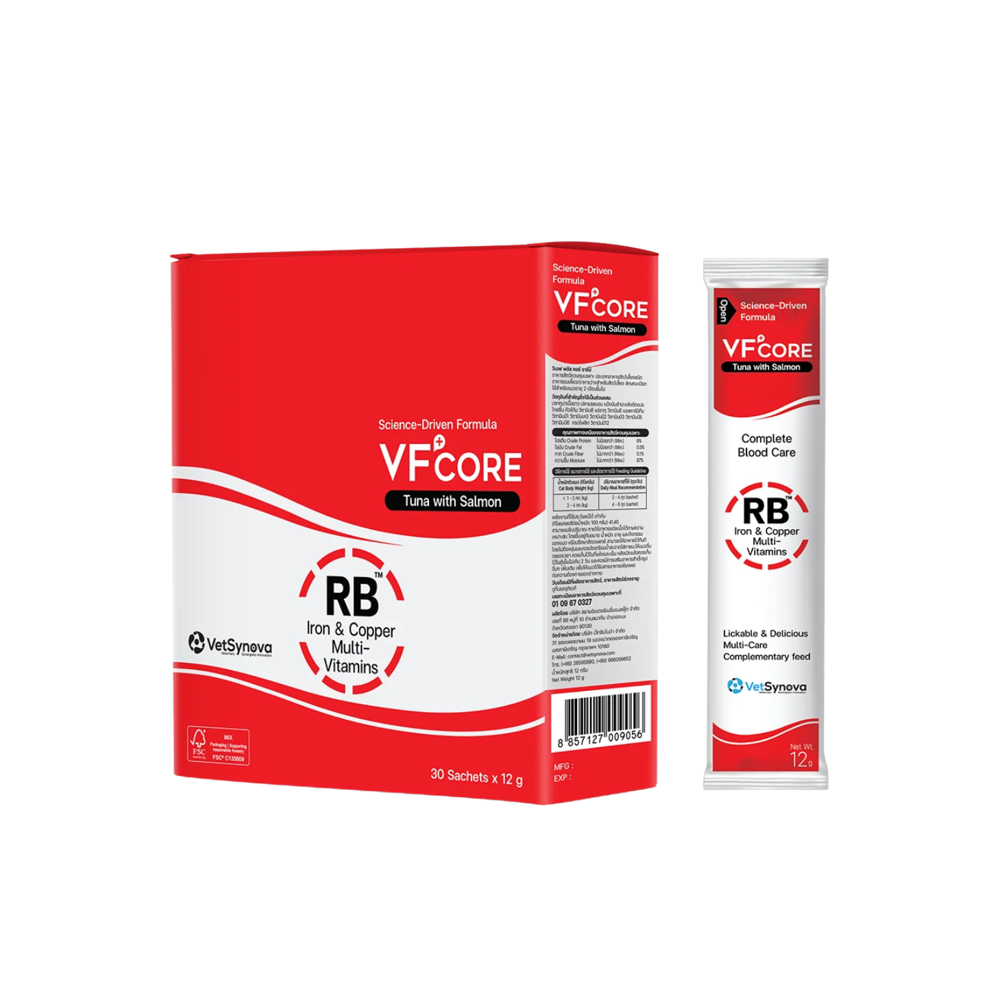 VetSynova VF+Core RB Iron & Copper Multi-Vitamins Cat Lickable Supplement in Singapore