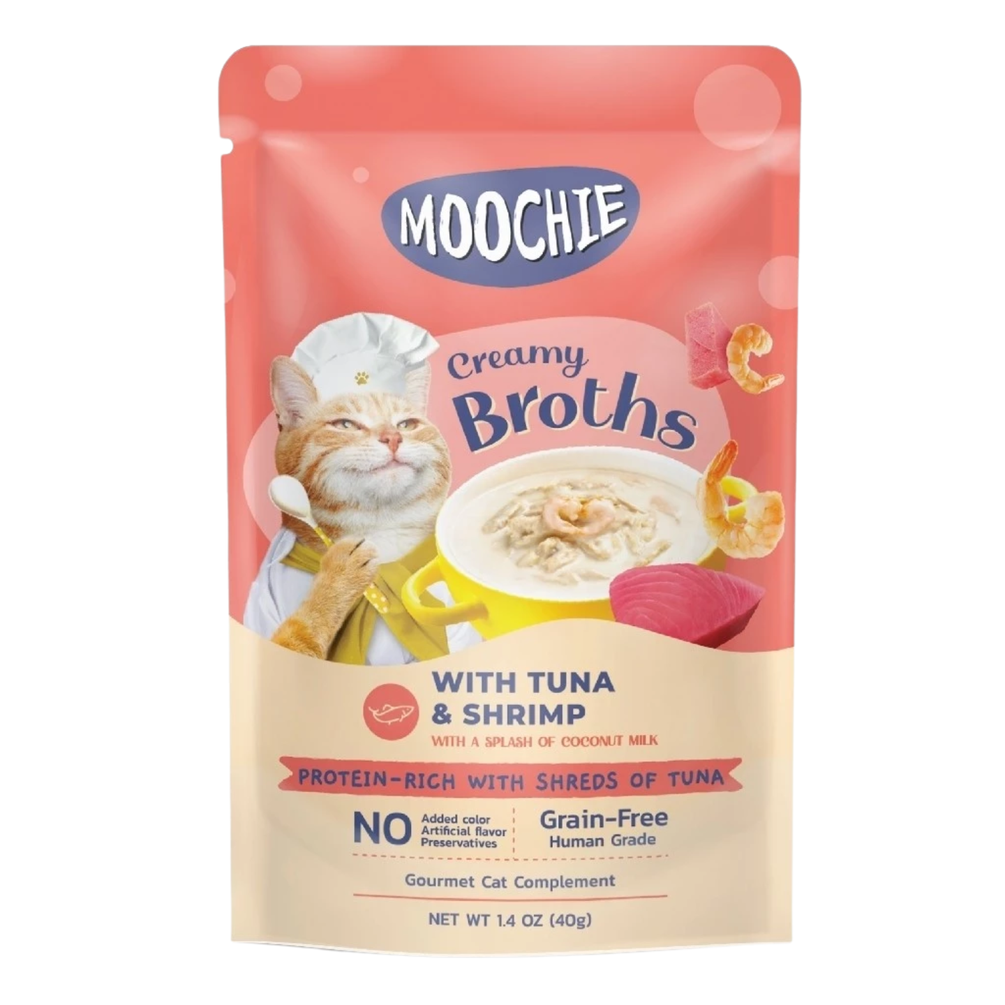 Moochie Creamy Broths Tuna & Shrimp Cat Wet Food Pouch in Singapore