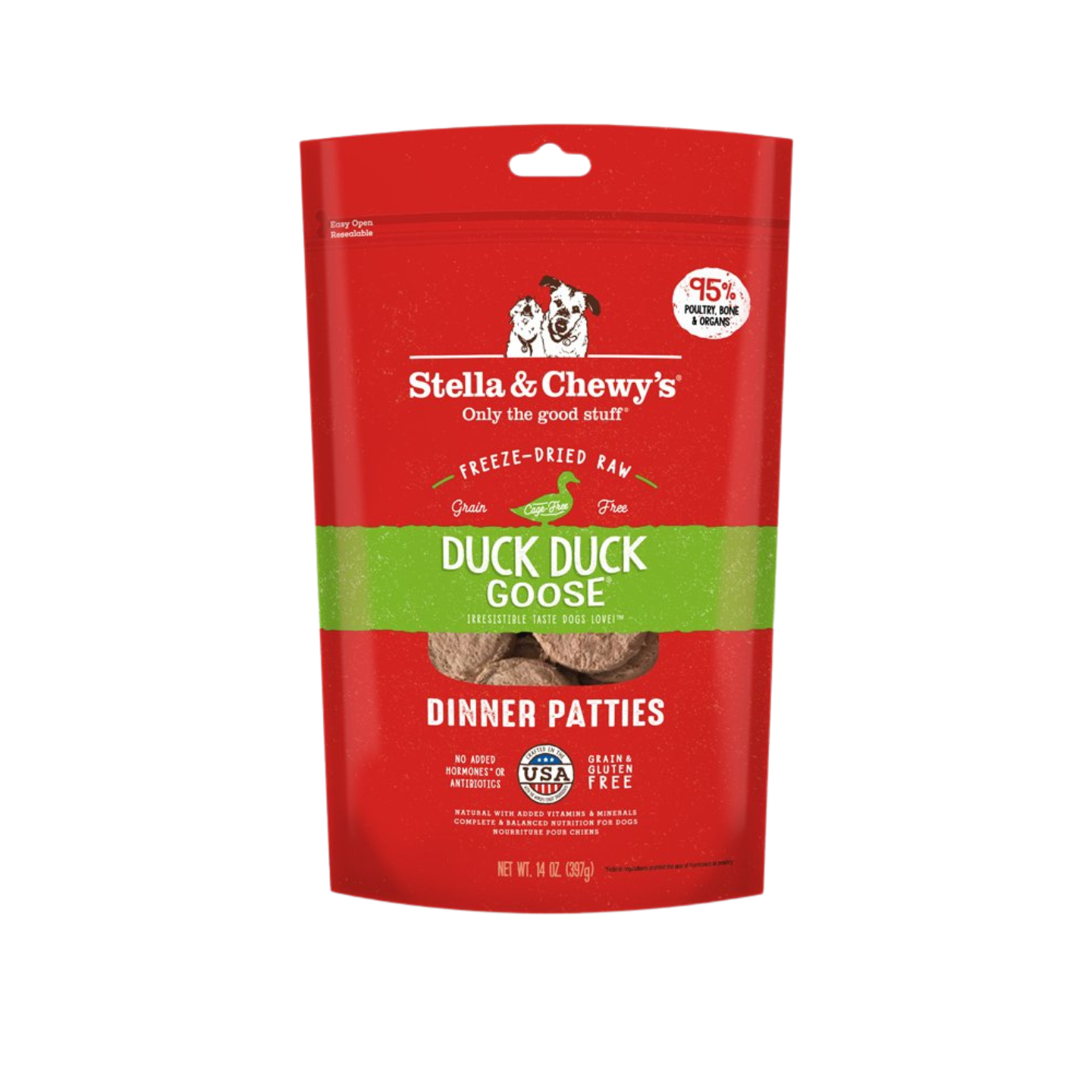Stella & Chewy’s Dog Freeze-Dried Dinner Patties Duck, Duck, Goose 18oz in Singapore