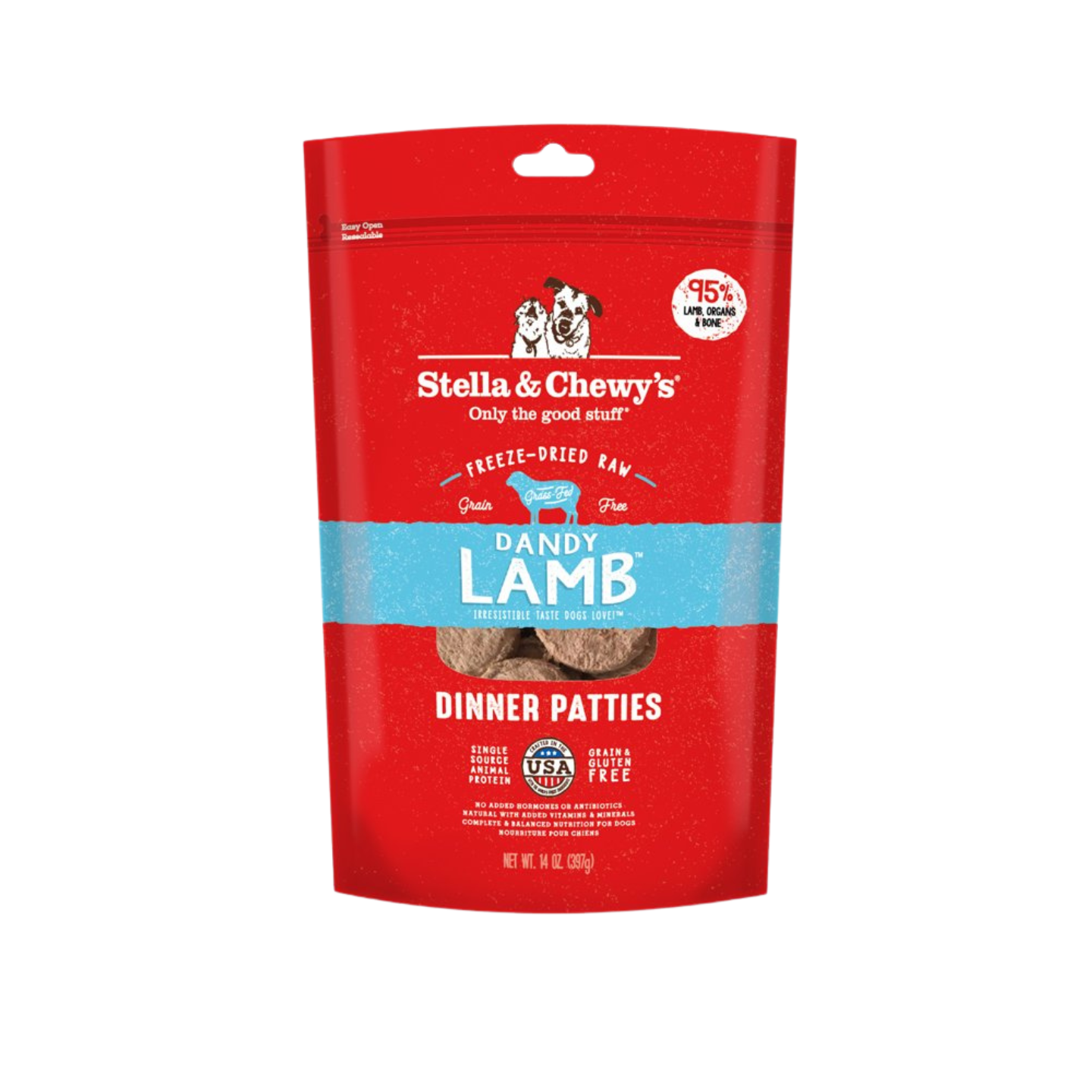 Stella & Chewy’s Dog Freeze-Dried Dinner Patties Dandy Lamb 14oz in Singapore
