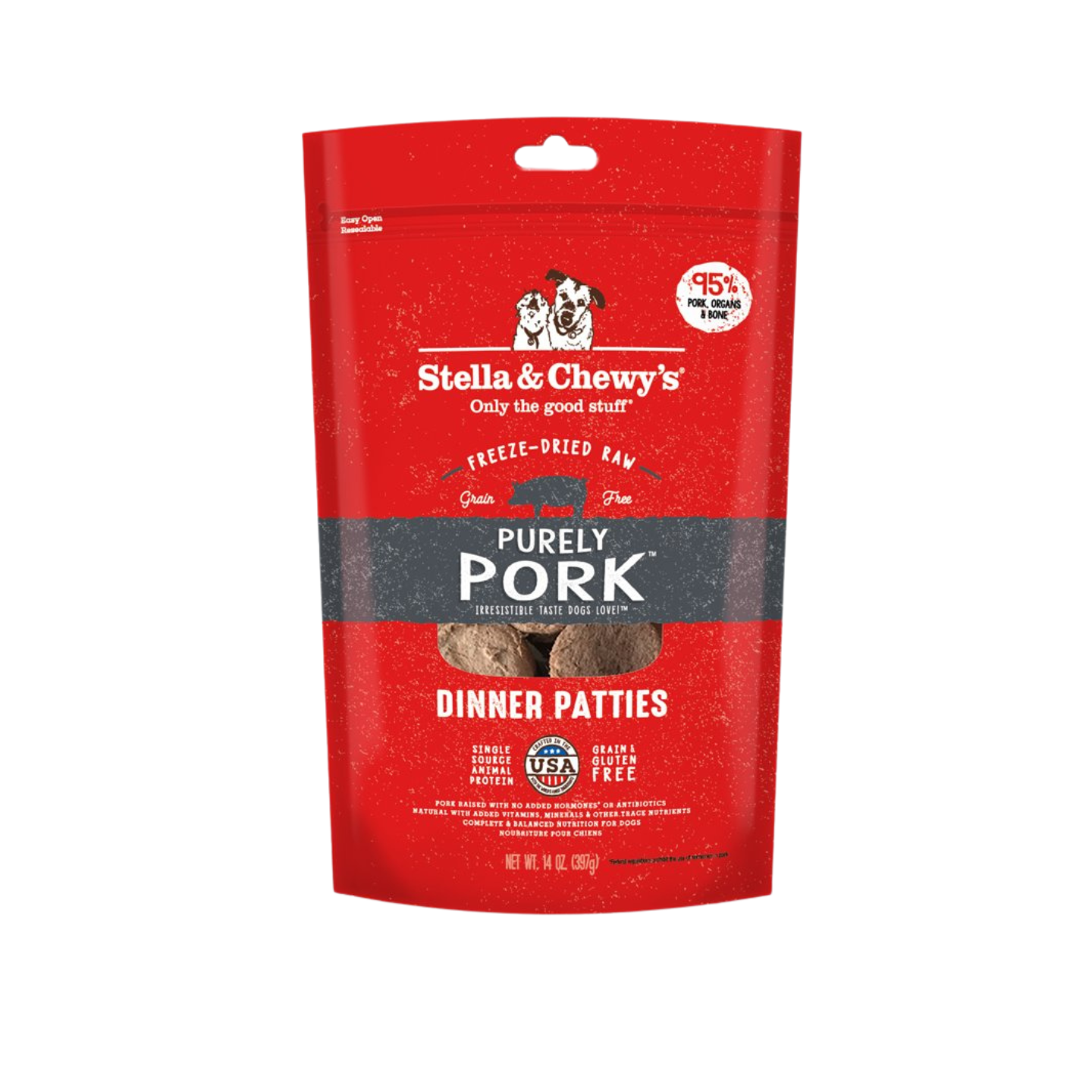 Stella & Chewy’s Dog Freeze-Dried Dinner Patties Purely Pork 14oz in Singapore