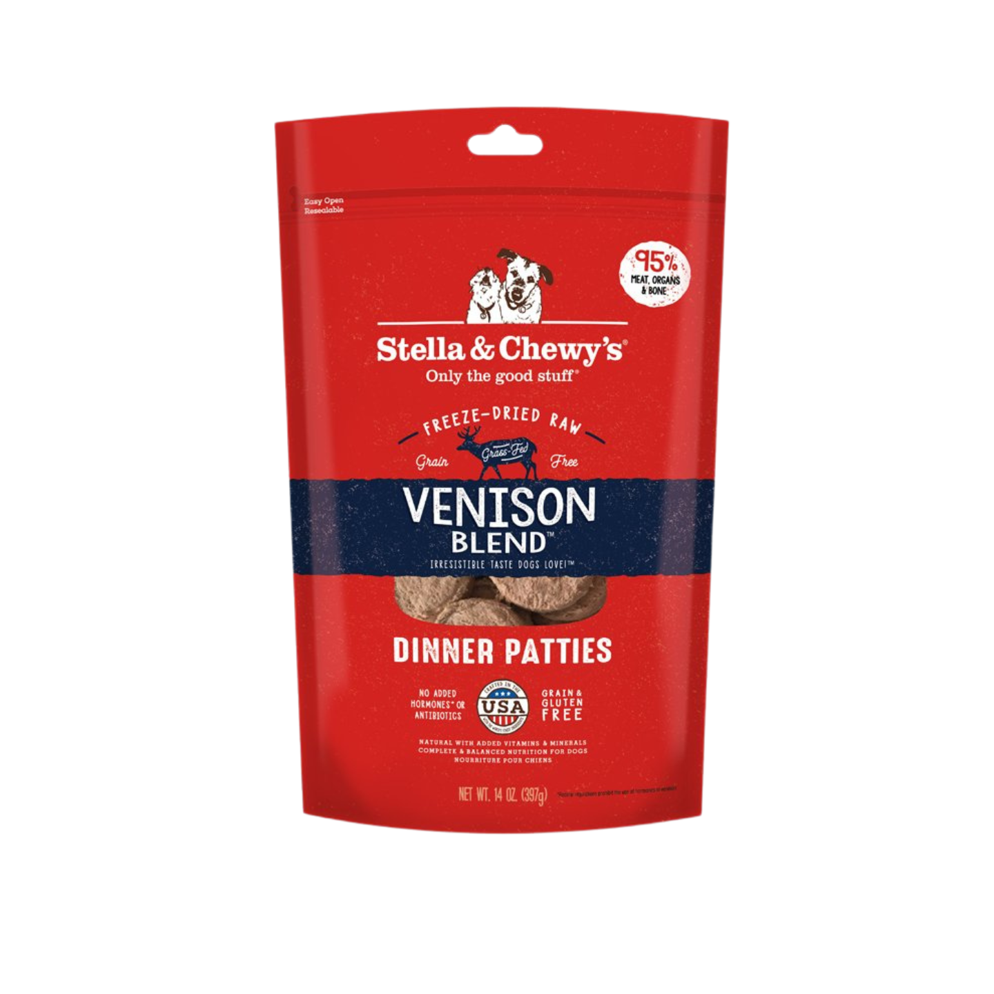 Stella & Chewy’s Dog Freeze-Dried Dinner Patties Venison Blend 14oz in Singapore