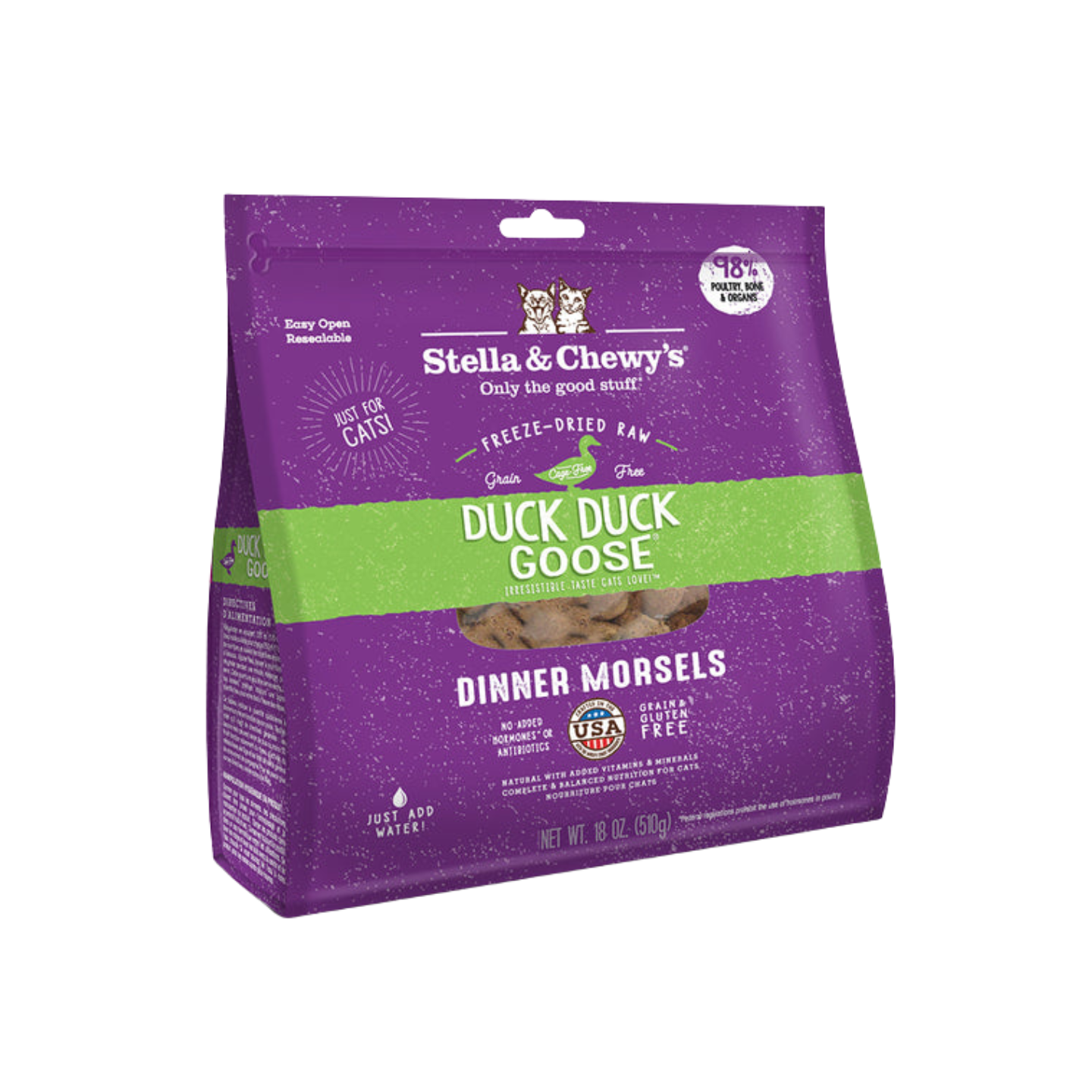 Stella & Chewy’s Cat Freeze-Dried Dinner Morsels Duck, Duck, Goose 18oz in Singapore