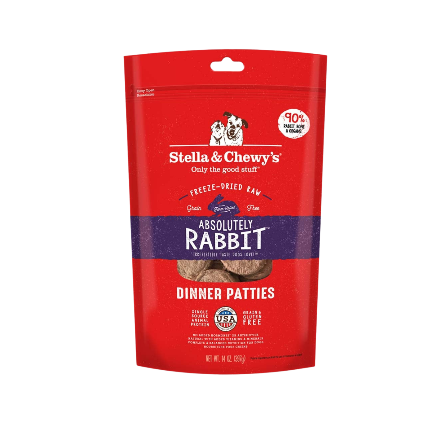Stella & Chewy’s Dog Freeze-Dried Dinner Patties Absolutely Rabbit 14oz in Singapore