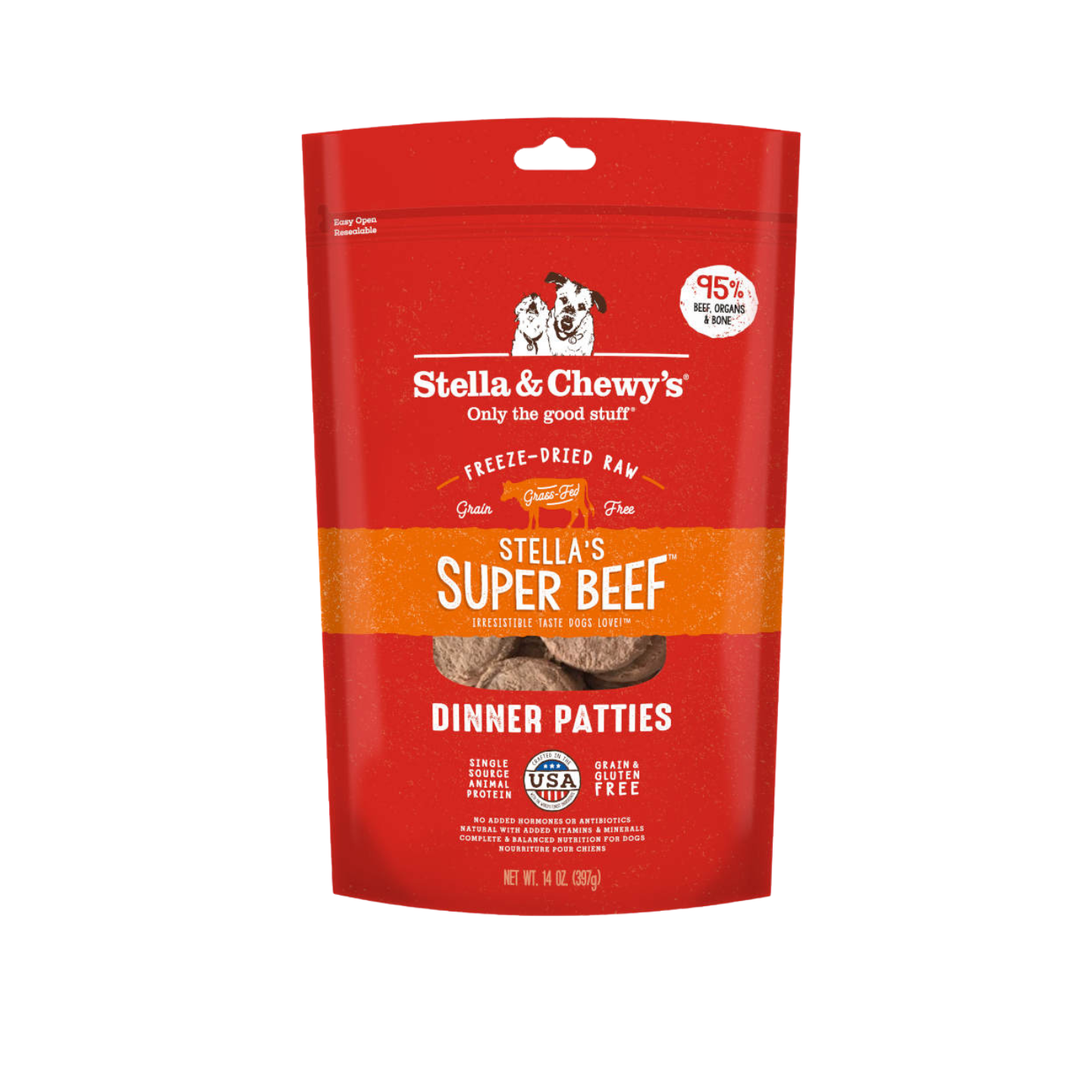 Stella & Chewy’s Dog Freeze-Dried Dinner Patties Super Beef 14oz in Singapore