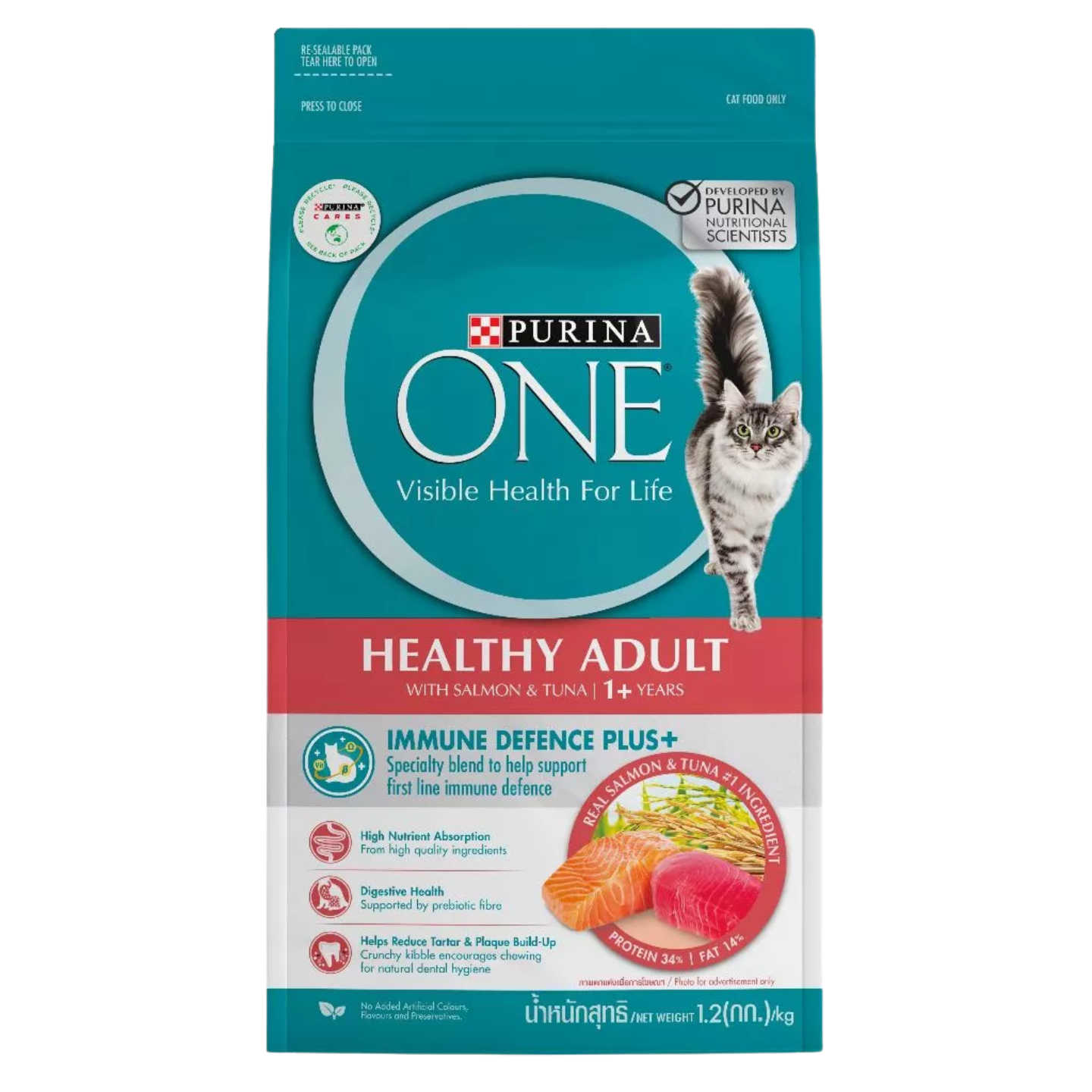 Purina One Healthy Adult Dry Cat Food 1.2kg in Singapore